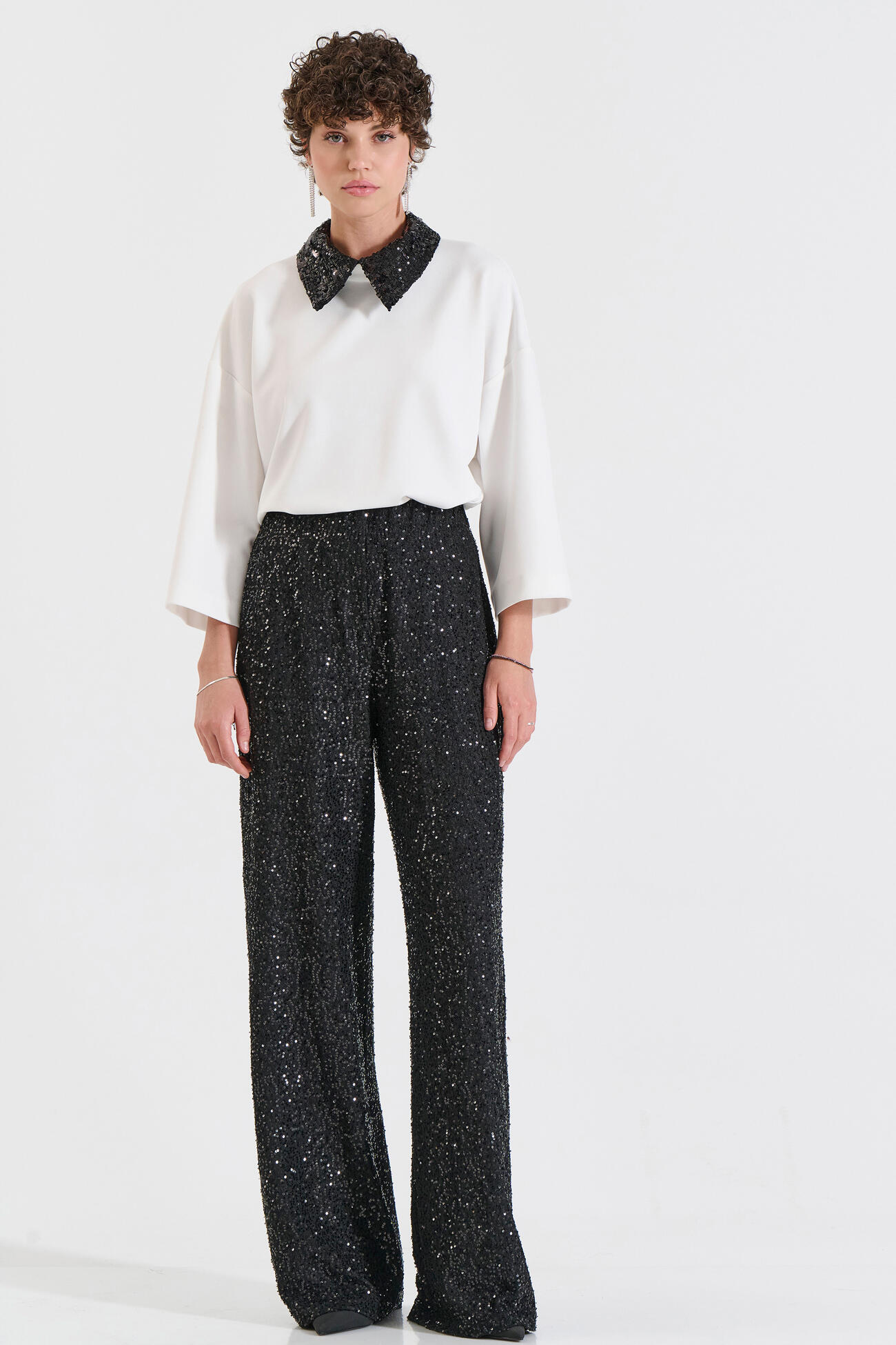 Bill Cost Παντελόνα με Παγιέτες-10-370090-0-Black/Μαύρο Bill Cost Παντελόνα με Παγιέτες-10-370090-0-Black/Μαύρο