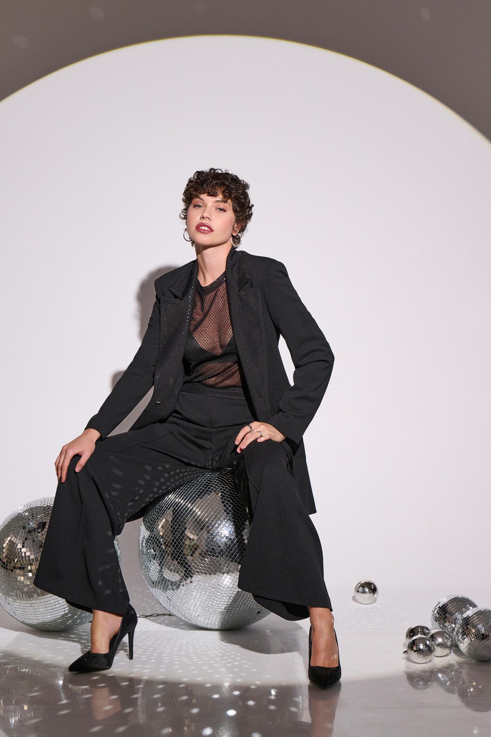 Bill Cost Μπλούζα Τούλι με Διακριτικές Παγιέτες-10-370094-0-Black/Μαύρο Bill Cost Μπλούζα Τούλι με Διακριτικές Παγιέτες-10-370094-0-Black/Μαύρο