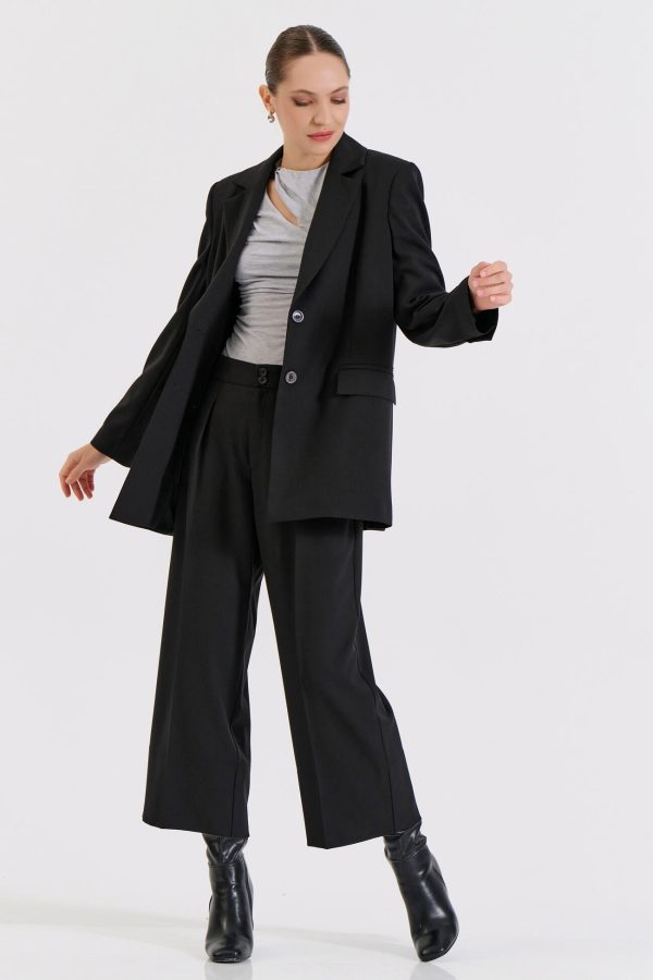 Bill Cost Ζιπ κιλότ με πιέτες-10-410182-0-Black/Μαύρο