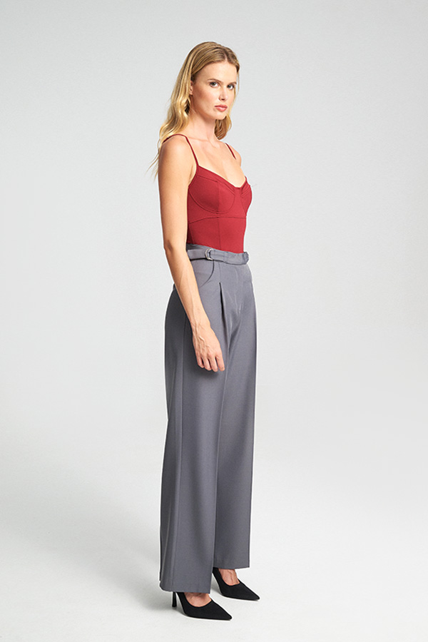Mind Matter Παντελόνι Wide Leg με Ζώνη KENDRA Trousers-MML25-02-03-004_GREY-ΓΚΡΙ Mind Matter Παντελόνι Wide Leg με Ζώνη KENDRA Trousers-MML25-02-03-004_GREY-ΓΚΡΙ