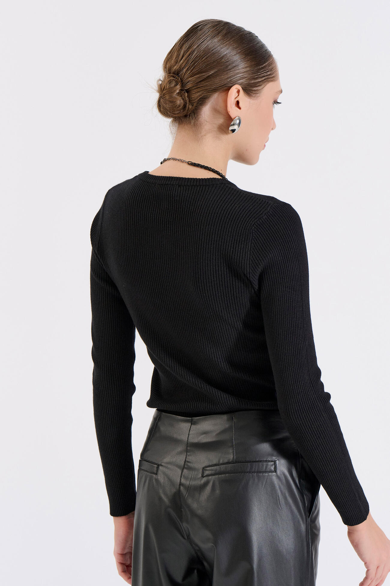 Bill Cost Πλεκτή Μπλούζα με Διαφάνεια στο Ντεκολτέ-20-131376-0-Black/Μαύρο Bill Cost Πλεκτή Μπλούζα με Διαφάνεια στο Ντεκολτέ-20-131376-0-Black/Μαύρο