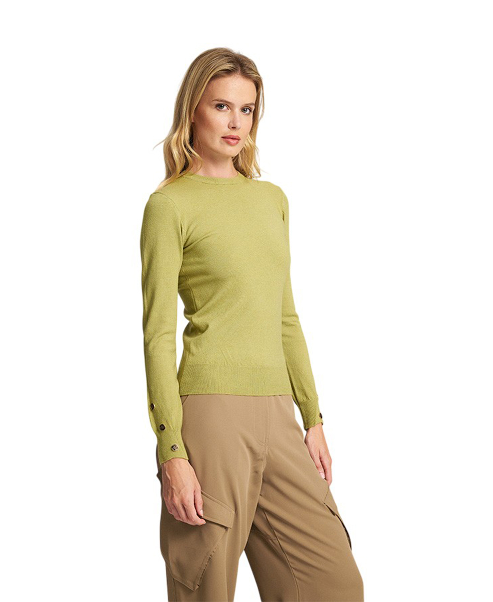 Mind Matter Πλεκτό MONICA Sweater MML25-02-09-017_Green/Πράσινο Mind Matter Πλεκτό MONICA Sweater MML25-02-09-017_Green/Πράσινο