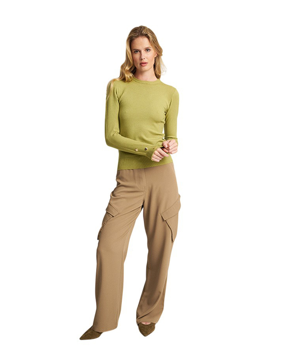 Mind Matter Πλεκτό MONICA Sweater MML25-02-09-017_Green/Πράσινο Mind Matter Πλεκτό MONICA Sweater MML25-02-09-017_Green/Πράσινο