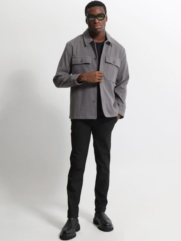 Makan Μακρυμάνικo Πουκάμισο-260-330-Grey/Γκρι