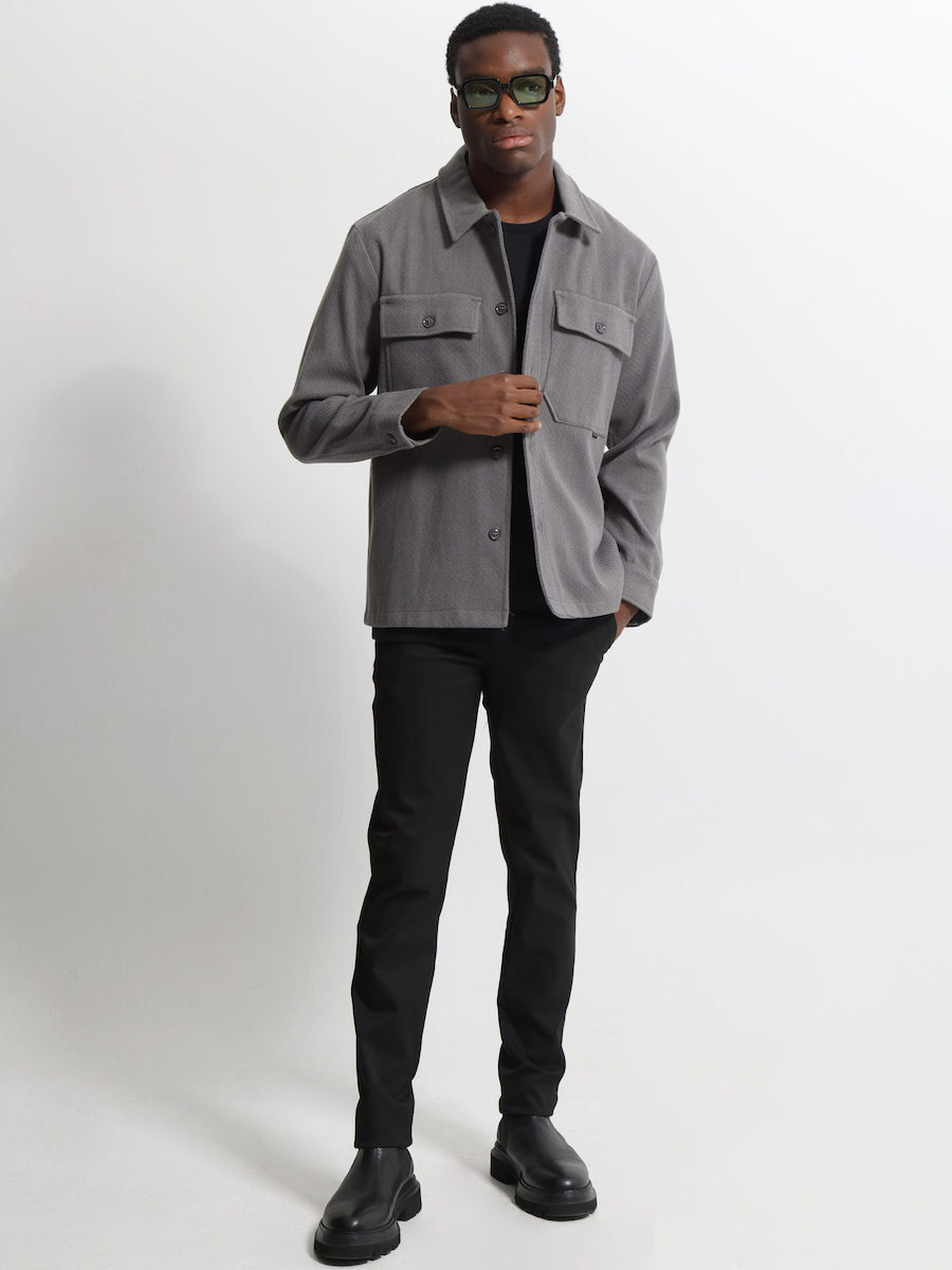 Makan Μακρυμάνικo Πουκάμισο-260-330-Grey/Γκρι Makan Μακρυμάνικo Πουκάμισο-260-330-Grey/Γκρι