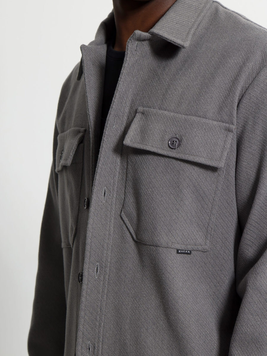 Makan Μακρυμάνικo Πουκάμισο-260-330-Grey/Γκρι Makan Μακρυμάνικo Πουκάμισο-260-330-Grey/Γκρι