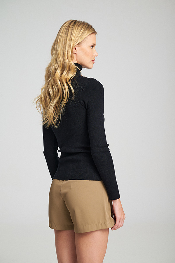 Mind Matter Πλεκτό GINI Sweater MML25-02-09-016_BLACK/ΜΑΥΡΟ Mind Matter Πλεκτό GINI Sweater MML25-02-09-016_BLACK/ΜΑΥΡΟ