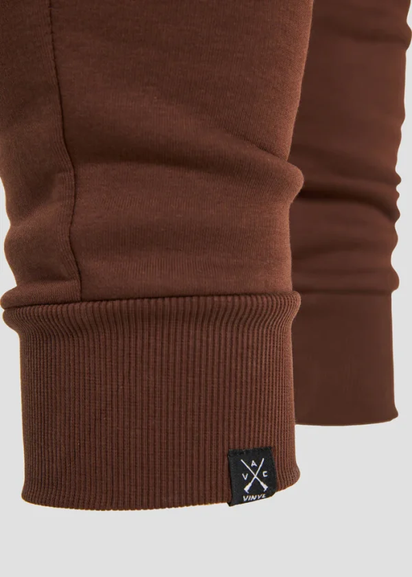 Vinyl φόρμα παντελόνι μονόχρωμο cotton regular fit - core sweatpants-06324-33-Brown/Kαφέ