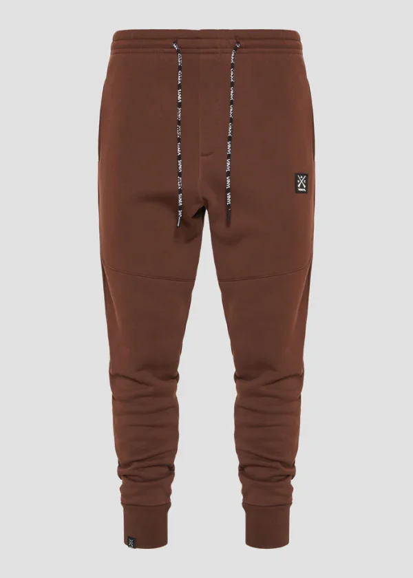 Vinyl φόρμα παντελόνι μονόχρωμο cotton regular fit - core sweatpants-06324-33-Brown/Kαφέ