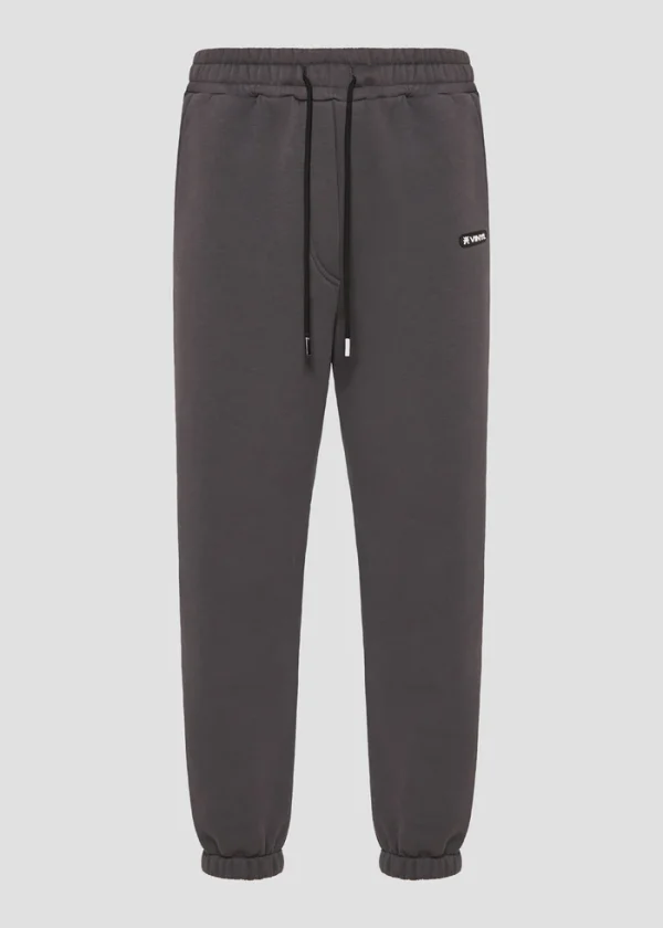 Vinyl φόρμα παντελόνι cotton relaxed fit - emblem sweatpants-04815-09-Grey/Γκρι