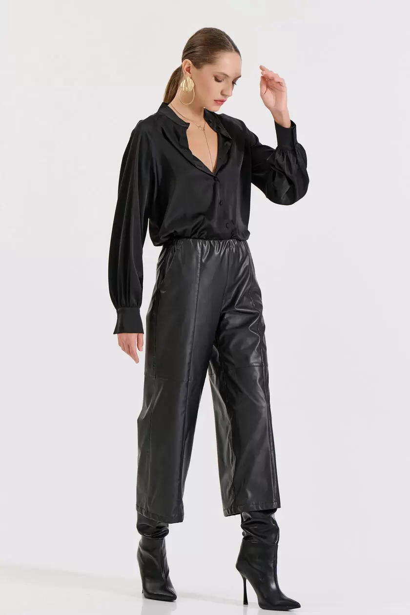 Bill Cost Ζιπ Κιλότ από Δερματίνη-10-010200-0-Black/Μαύρο Bill Cost Ζιπ Κιλότ από Δερματίνη-10-010200-0-Black/Μαύρο