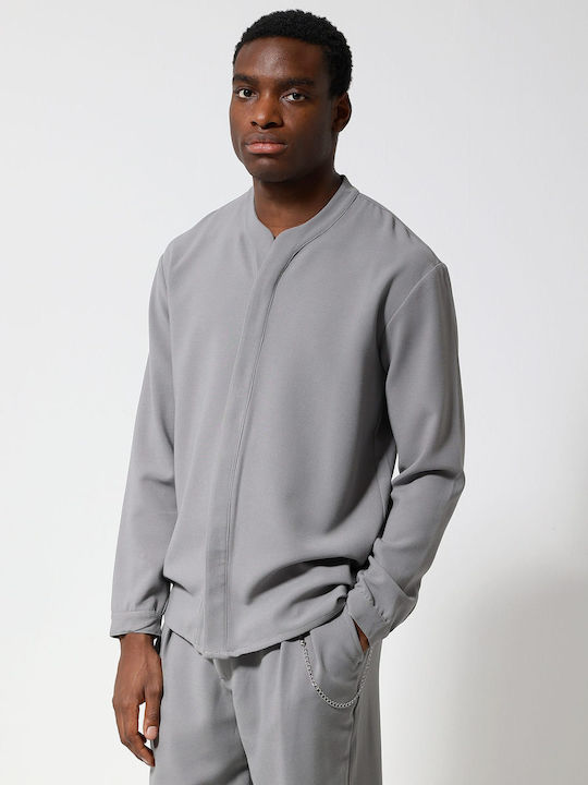 Makan Μακρυμάνικo Πουκάμισο-250-971-Grey/Γκρι