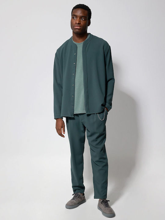 Makan Μακρυμάνικo Πουκάμισο-250-971-Green/Πράσινο