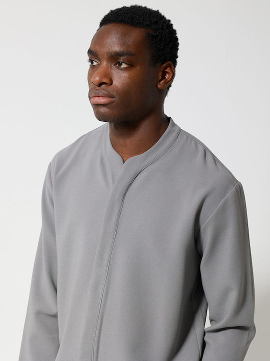 Makan Μακρυμάνικo Πουκάμισο-250-971-Grey/Γκρι Makan Μακρυμάνικo Πουκάμισο-250-971-Grey/Γκρι