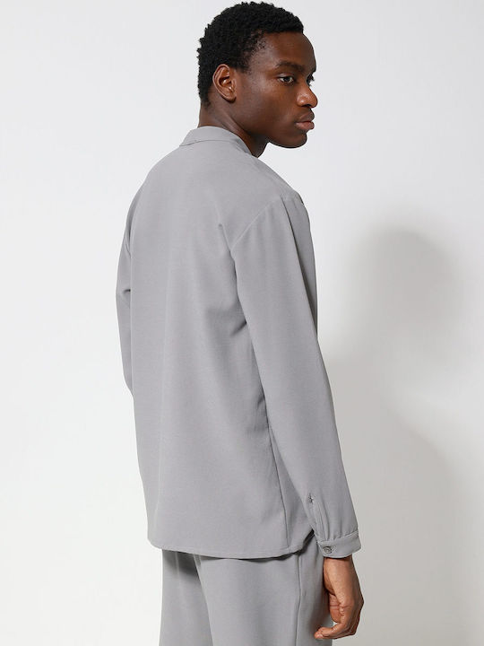 Makan Μακρυμάνικo Πουκάμισο-250-971-Grey/Γκρι Makan Μακρυμάνικo Πουκάμισο-250-971-Grey/Γκρι