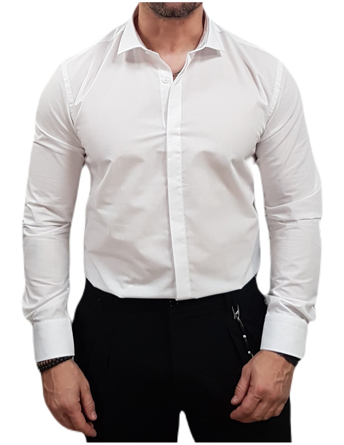 Makan Μακρυμάνικo Πουκάμισο-250-165-Aurelio-Bianco Makan Μακρυμάνικo Πουκάμισο-250-165-Aurelio-Bianco