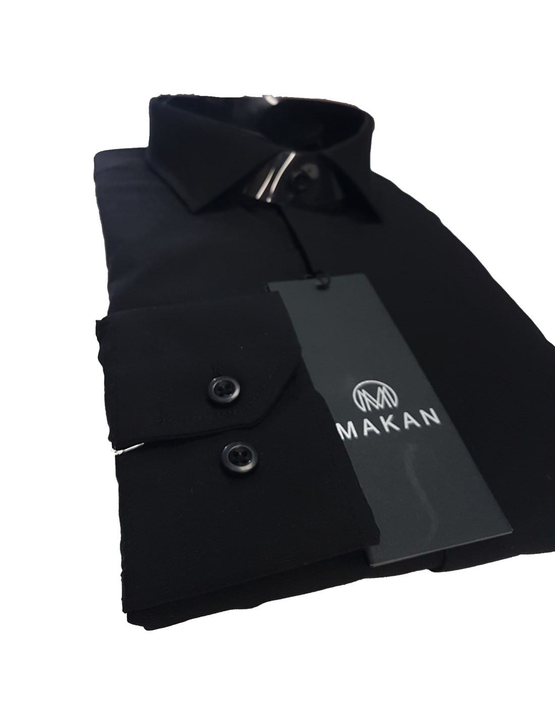 Makan Μακρυμάνικo Πουκάμισο-250-165-Aurelio-Nero Makan Μακρυμάνικo Πουκάμισο-250-165-Aurelio-Nero