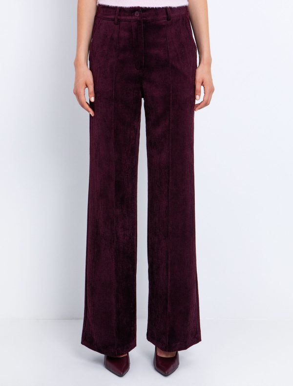 Toi&Moi Κοτλέ παντελόνι σε ίσια γραμμή 20-5789-225-Damascene/Δαμασκηνί