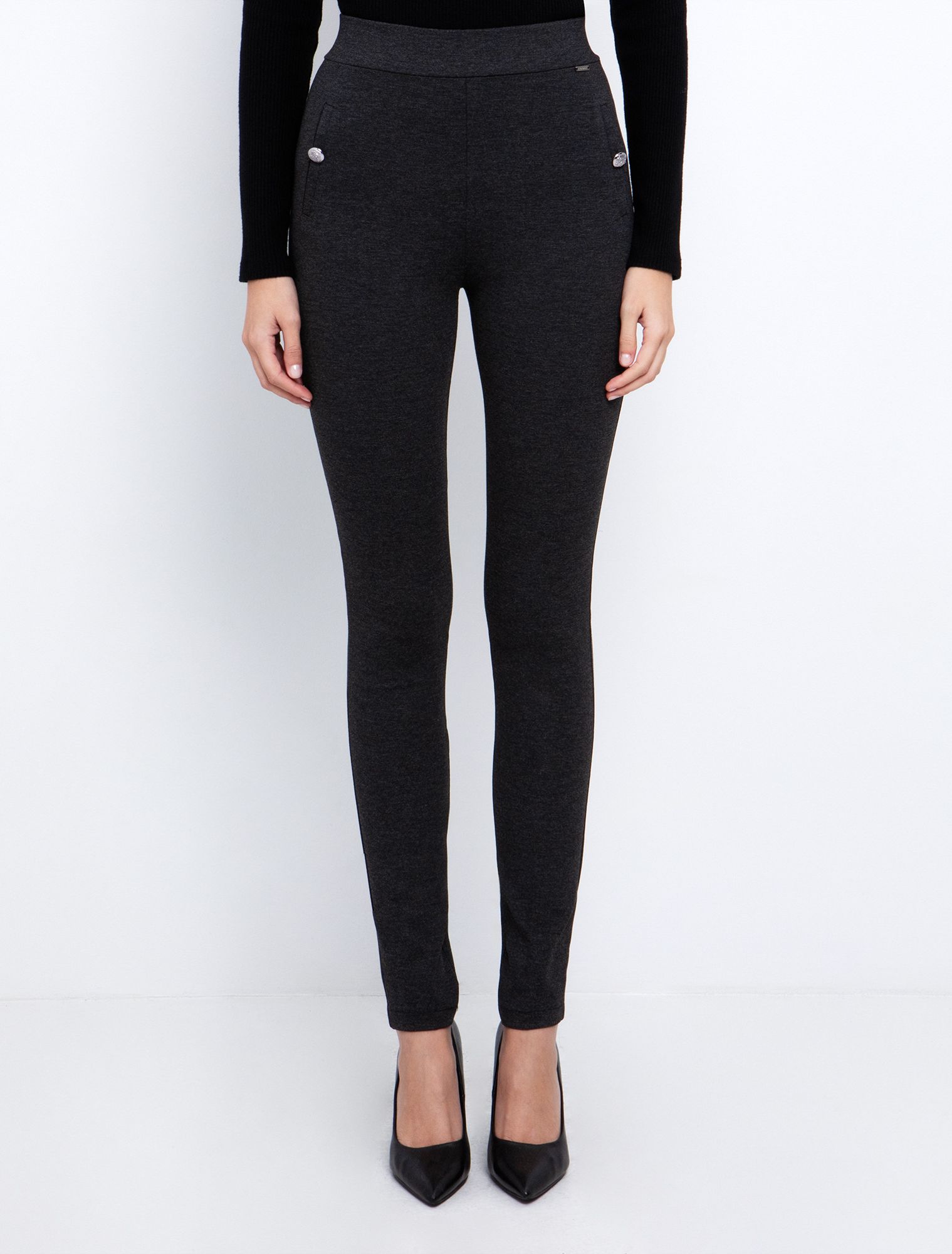 Toi&Moi Ελαστικό παντελόνι με κουμπιά 20-5797-225-Anthracite/Ανθρακί Toi&Moi Ελαστικό παντελόνι με κουμπιά 20-5797-225-Anthracite/Ανθρακί