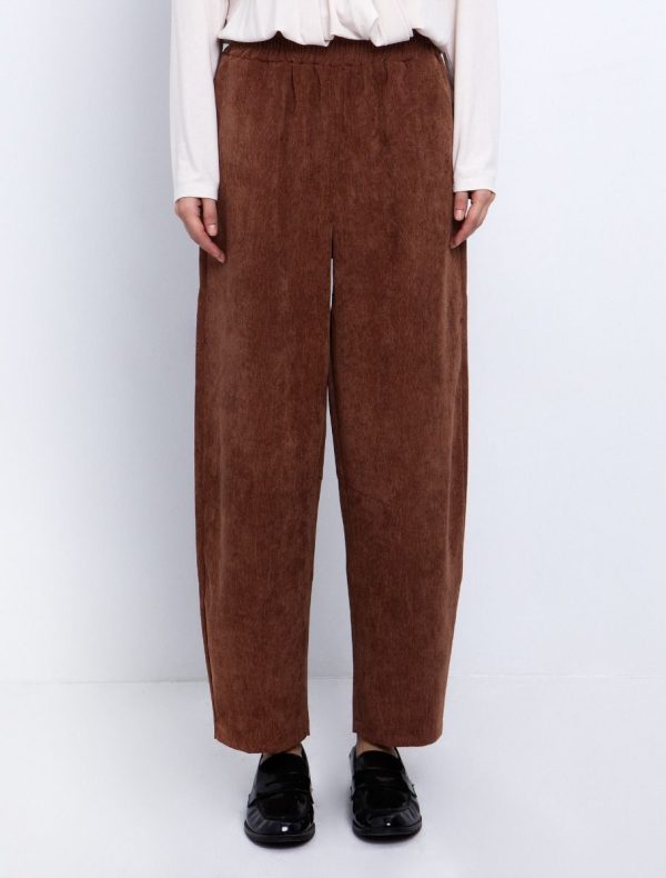 Toi&Moi Jogger παντελόνι κοτλέ 20-5790-225-Brown/Καφέ