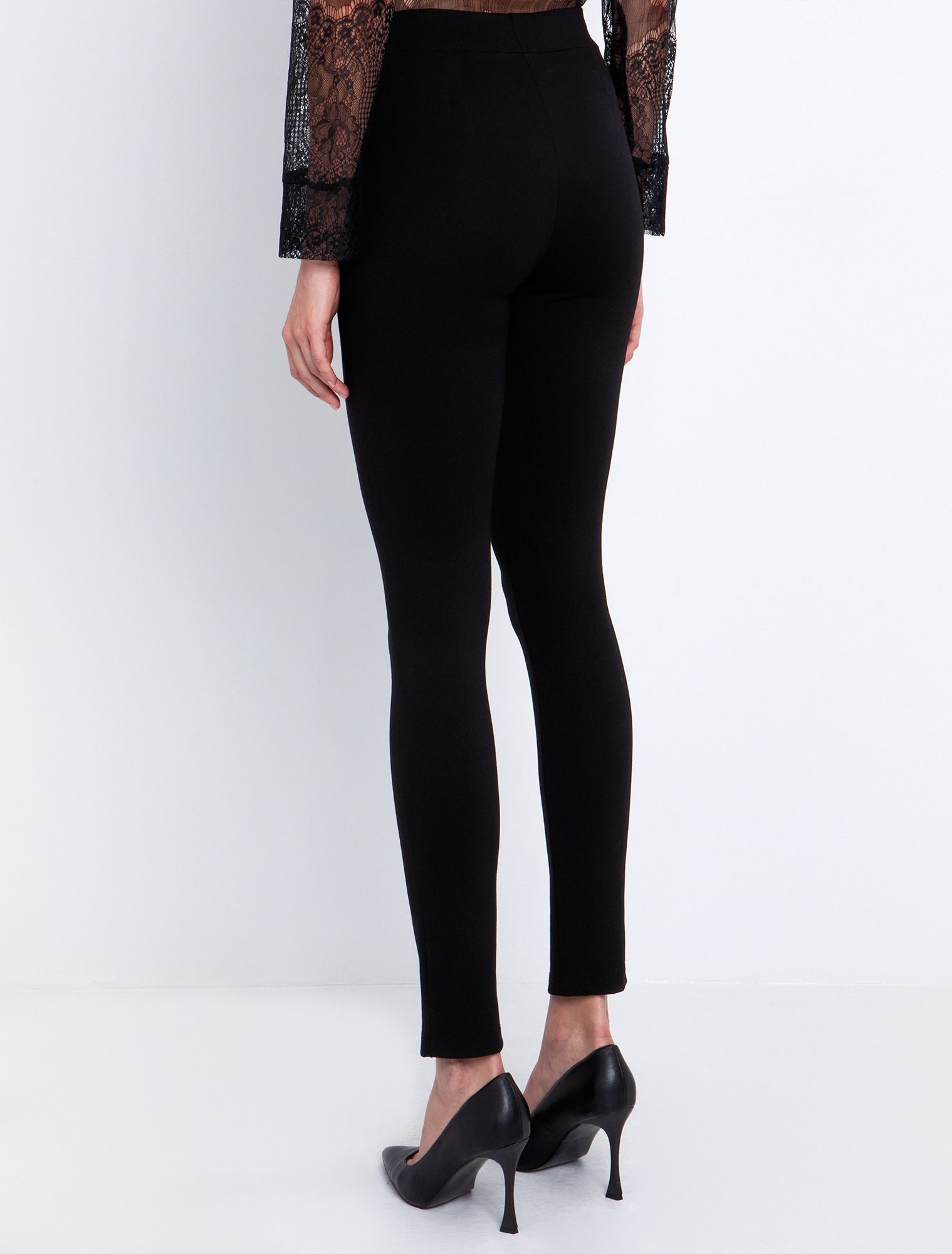 Toi&Moi Ελαστικό παντελόνι με κουμπιά 20-5797-225-Black/Μαύρο Toi&Moi Ελαστικό παντελόνι με κουμπιά 20-5797-225-Black/Μαύρο