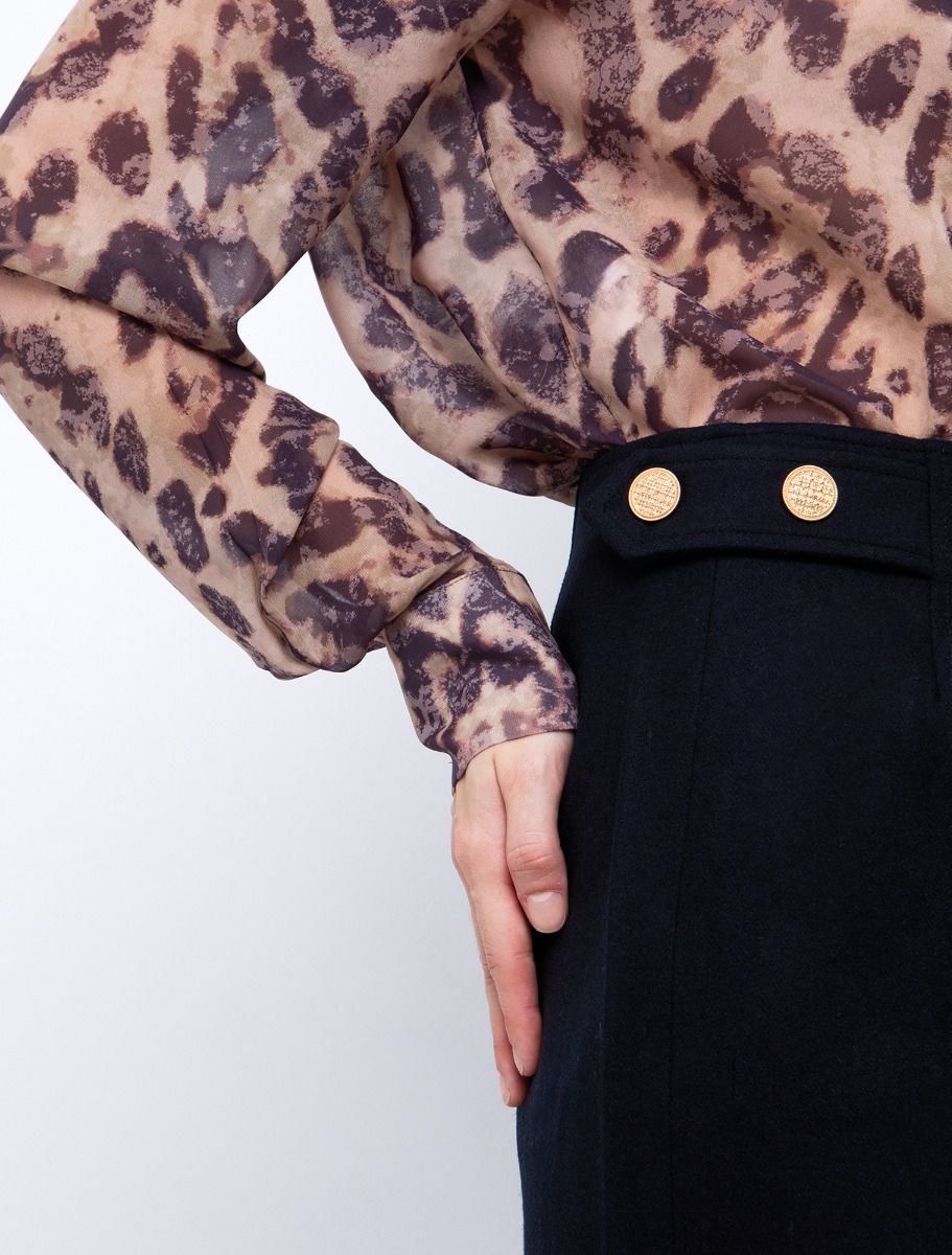 Toi&Moi Mάλλινη φούστα με κουμπιά 10-3916-225-Blue Νavy/Μπλέ Σκούρο Toi&Moi Mάλλινη φούστα με κουμπιά 10-3916-225-Blue Νavy/Μπλέ Σκούρο