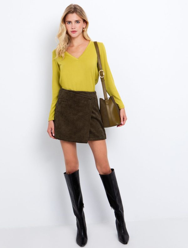 Toi&Moi Σκορτ κοτλέ 20-5795-225-Khaki/Χακί