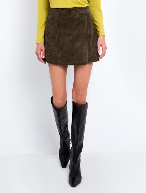 Toi&Moi Σκορτ κοτλέ 20-5795-225-Khaki/Χακί