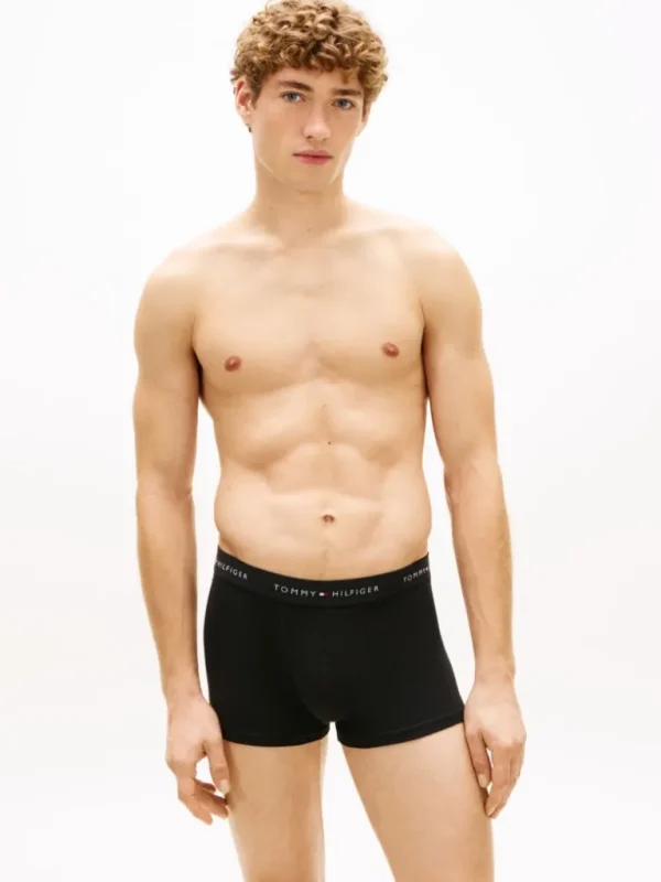 Tommy Hilfiger Σετ 3 Μπόξερ Με Λογότυπο Στο Λάστιχο UM0UM03890-Black/Black/Black-Mαύρο