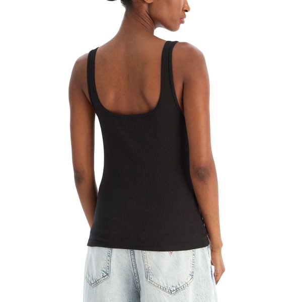 Calvin Klein Jeans RIB MONOGRAM SCOOP TANK TOP WOMEN LV047A804G-Black/Μαύρο    Slim Fit