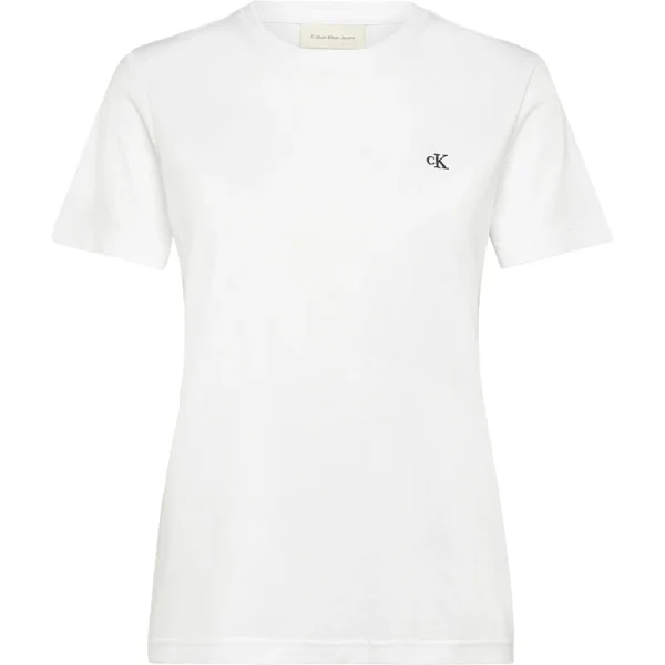 CALVIN KLEIN T-Shirt Archive Jersey Crew Tee Eu LV047B224G-Bright White/Λευκό