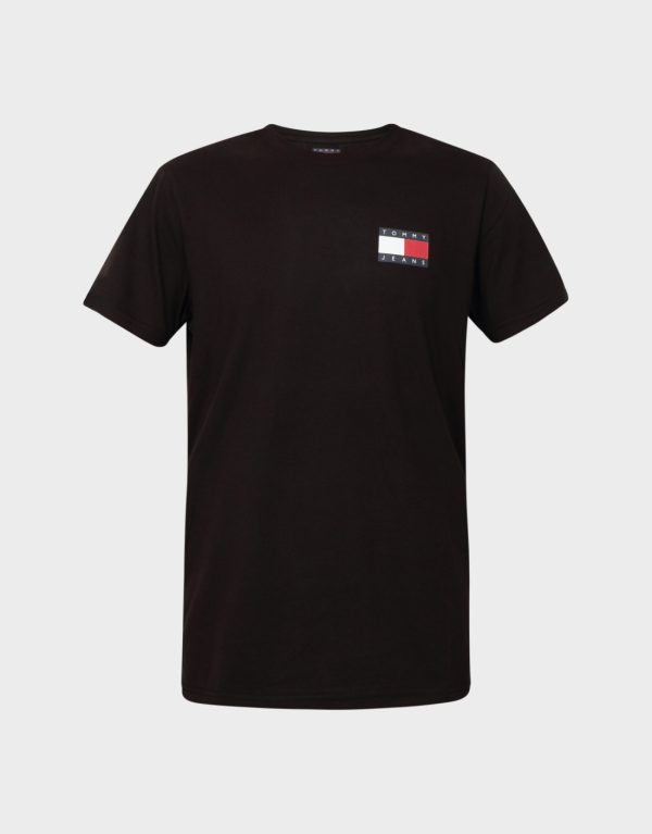 Tommy Jeans SLIM ESSENTIAL FLAG TEE DM0DM20740-Black/Μαύρο