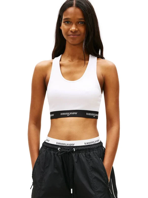 Tommy Jeans ΓΥΝΑΙΚΕΙΟ ΑΜΑΝΙΚΟ TOP TJW CRP TAPE BRA TOP DW0DW22762-BDS-BLACK/Μαύρο