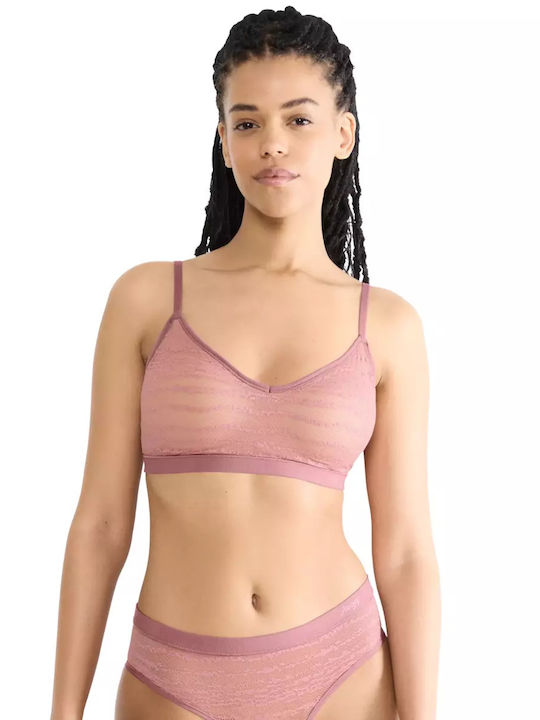 Sloggi Night Pink Αθλητικό Σουτιέν χωρίς Μπανέλες 10224701-Pink/Ρόζ