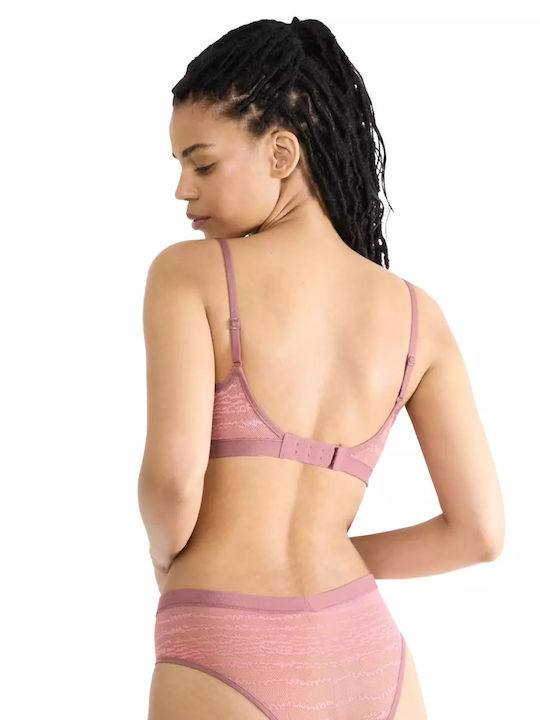 Sloggi Night Pink Αθλητικό Σουτιέν χωρίς Μπανέλες 10224701-Pink/Ρόζ