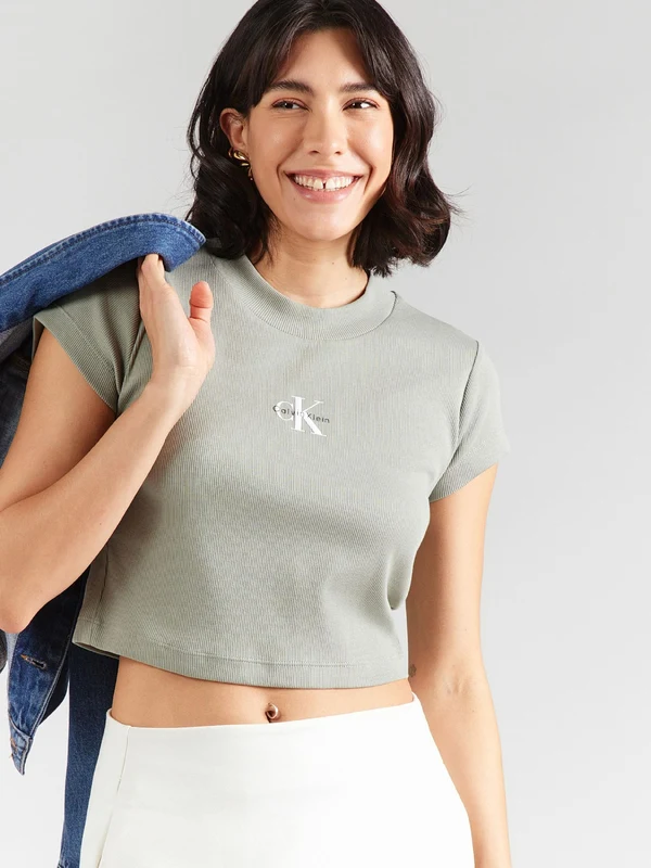 Calvin Klein Jeans T-Shirt Regular Fit LV047AB802-Khaki/Χακί