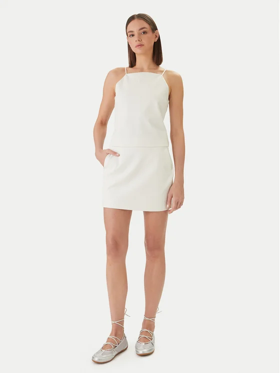 Calvin Klein Jeans Τοπ Ponte Slim Fit LV044F206G-Beige/Μπέζ