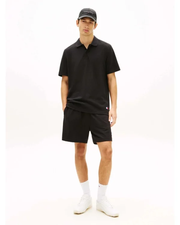 Tommy Hilfiger Tjm Reg Waffle Polo Ext Μπλούζα Polo DM0DM22703-BDS-Black/Μαύρο