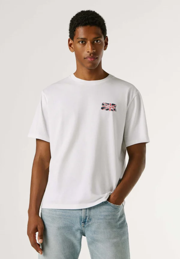 Pepe Jeans SMALL FLAG Μπλουζάκι με στάμπα PJ0APPM5010311-White/Άσπρο