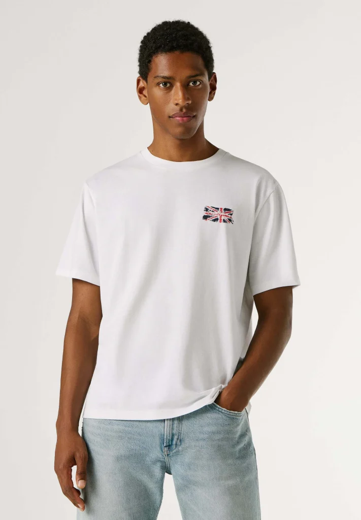 Pepe Jeans SMALL FLAG Μπλουζάκι με στάμπα PJ0APPM5010311-White/Άσπρο