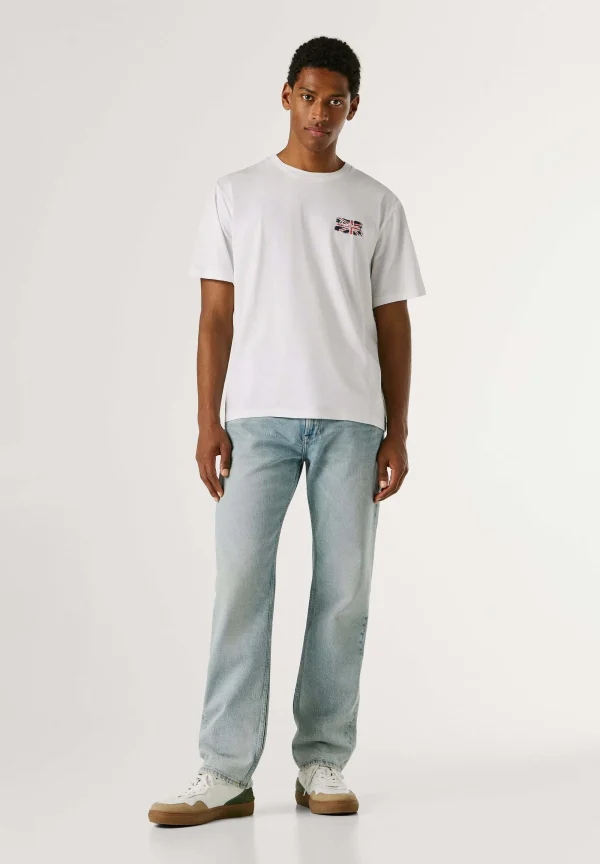 Pepe Jeans SMALL FLAG Μπλουζάκι με στάμπα PJ0APPM5010311-White/Άσπρο