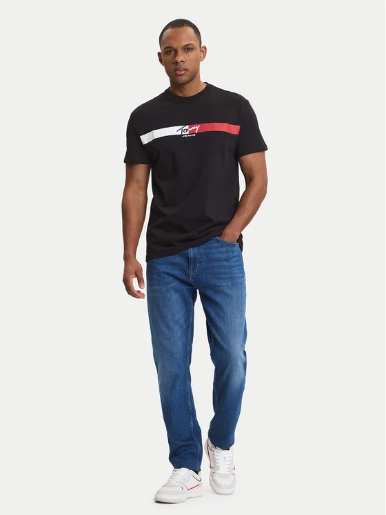 Tommy Jeans T-Shirt Regular Fit DM0DM22539-Black/Μαύρο