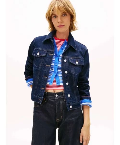 Tommy Jeans Μπουφάν jeans regular fit DW0DW22719-DI4156-Blue/Μπλέ Σκούρο