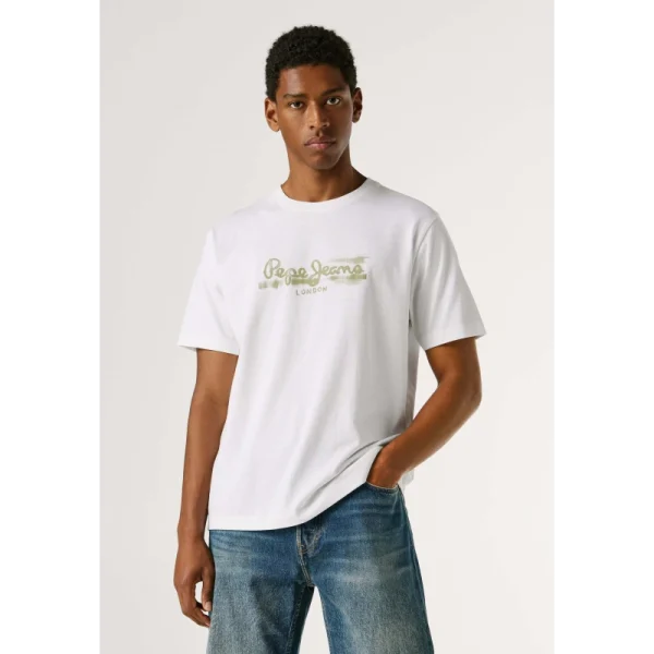 Pepe Jeans Ανδρικό T-shirt Seasonal Logo Fantasy 3 PM5010292-800-White/Λευκό