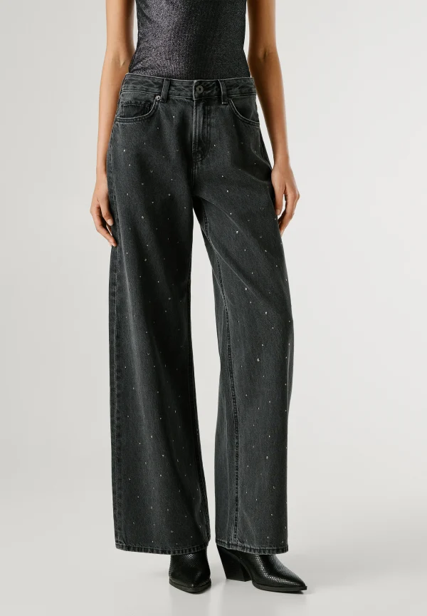 Pepe Jeans WIDE LEG LINA SPARKLE PJ0APPL20509292-Black/Μαύρο