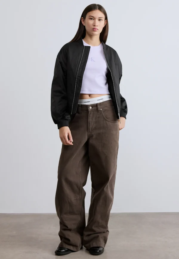 Calvin Klein Jeans MONOGRAM BABY TEE Βασικό μπλουζάκι LV047AB802-Island lilac/Λιλά