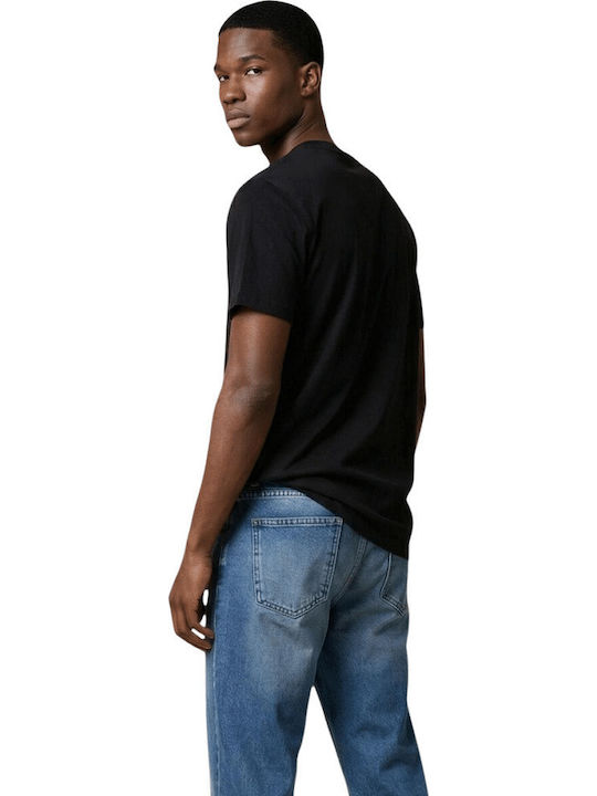 TOMMY HILFIGER TJM REG SFLAG SS TEE EXT BLACK DM0DM22504-BDS-Black/Μαύρο