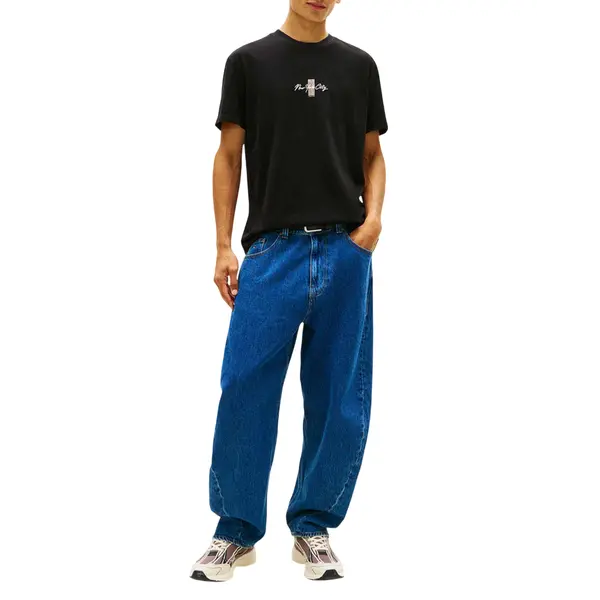 TOMMY JEANS TJM REG SIGN BLOCK SS TEE EXT Ανδρικό t-shirt DM0DM22532-BDS-Black/Μαύρο TOMMY JEANS TJM REG SIGN BLOCK SS TEE EXT Ανδρικό t-shirt DM0DM22532-BDS-Black/Μαύρο