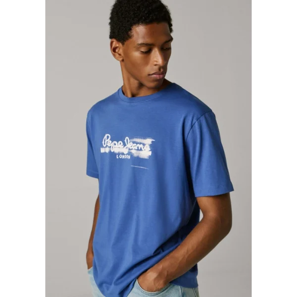 Pepe Jeans Ανδρικό T-shirt Seasonal Logo Fantasy 3 PM5010292-576-Blue/Μπλέ