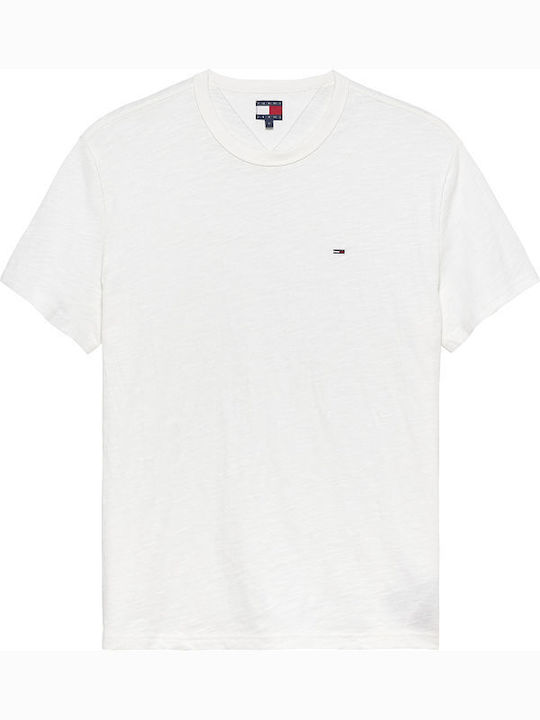 Tommy Jeans Ανδρικό T-Shirt Reg Sflag Slub Ss Tee DM0DM22514-White/Λευκό Tommy Jeans Ανδρικό T-Shirt Reg Sflag Slub Ss Tee DM0DM22514-White/Λευκό